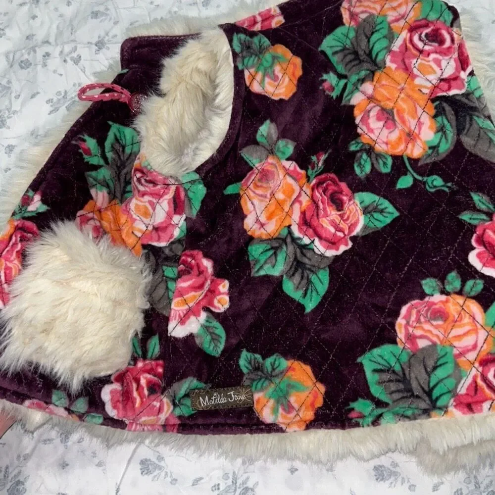 Matilda Jane Fur Floral Once Upon A Time Reversible vest 12-18